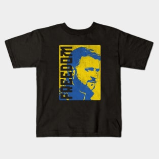 Freedom for Zelensky by Buck Tee Originals Kids T-Shirt